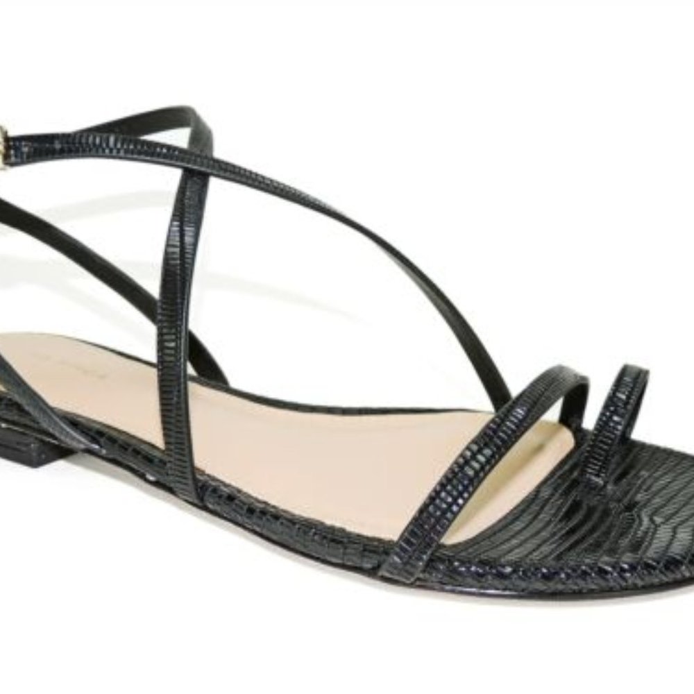 Via Spiga Calandre black leather sandals